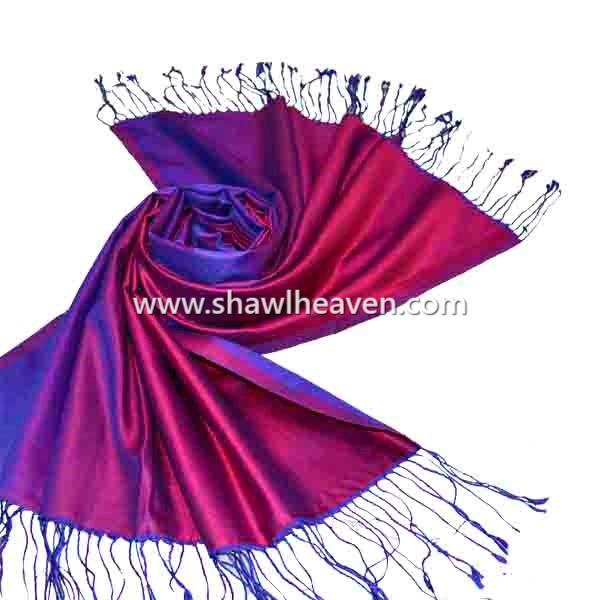 Violet/Red Ombre silk scarf, buy from supplier/exporter Tri Star Overseas